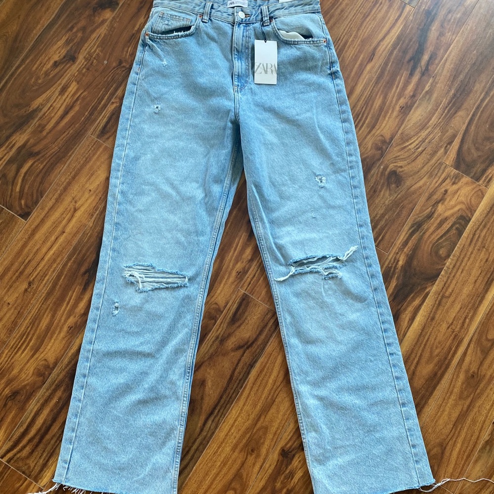 Zara NWT Wide Leg High Waist Jeans